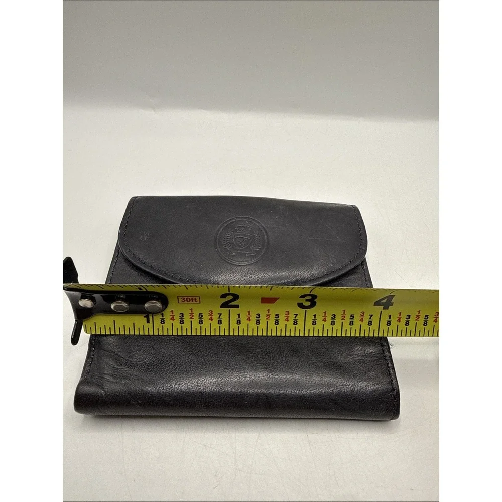 Vintage Leather Tommy Hilfiger Trifold Wallet Black